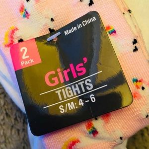 Girl’s, Unicorn/White, 2pk Tights.